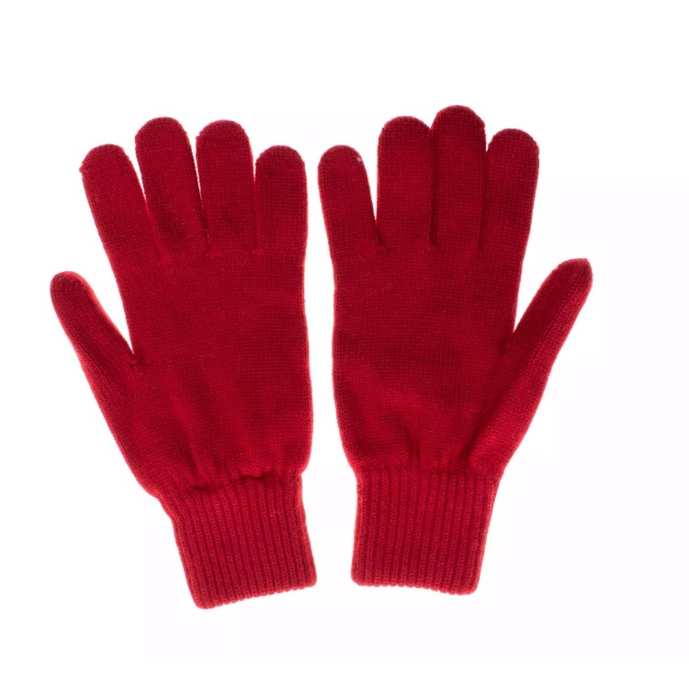 GALLO Cashmere Silk & Wool Knitted Gloves One Size Ribbed Cuffs Made in Italy